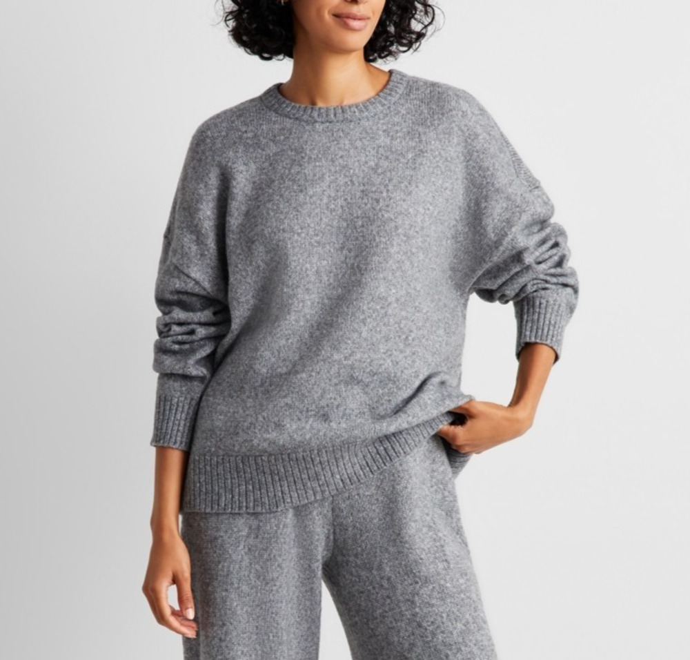 State of Day Indulge Rest Sweater Pewter Heather Gray Crewneck Pullover XXL NWT